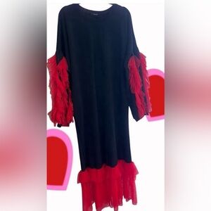 Elegant Black and Red Dress